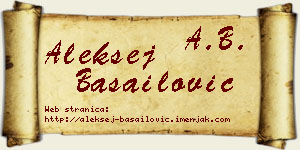 Aleksej Basailović vizit kartica